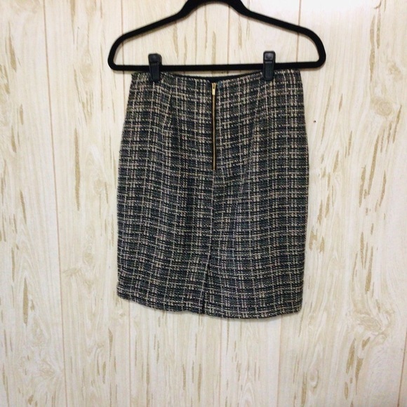Banana Republic Factory Gray Black Woven Skirt Size 2 - Picture 2 of 7